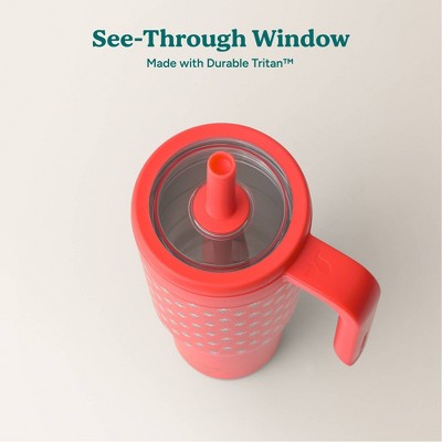 Reduce x Vera Bradley 24oz Chiller Spill Proof Stainless Steel Insulated Straw Tumbler and Topper Bluebell Ditsy Hibiscus