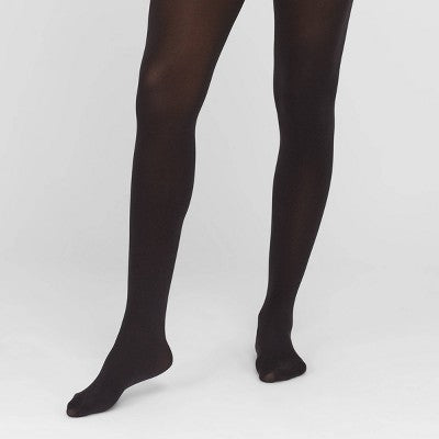 ASSETS by SPANX Women's High-Waist Shaping Tights - Black 3: Opaque Control Top Hosiery, Tummy & Thigh Slimming