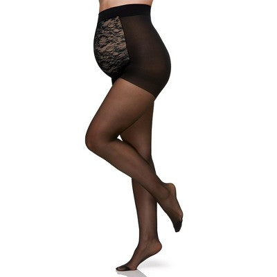 Berkshire Maternity Light Support Pantyhose with Reinforced Toe - 5700 - Black - A