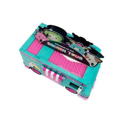 Squishmallows Deluxe Playset & 4_2" Buildable Figures Building Set - Squish Tour Van: Creative Thinking Educational Toy, 788 Pieces