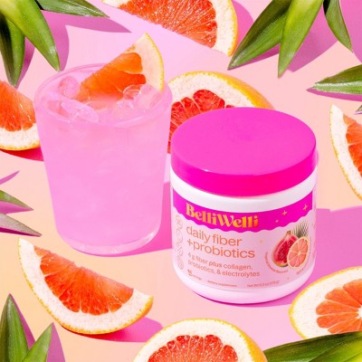 BelliWelli Daily Fiber Supplement + Probiotics, Electrolytes, Collagen, Powder - Tropical Breeze - 16 servings