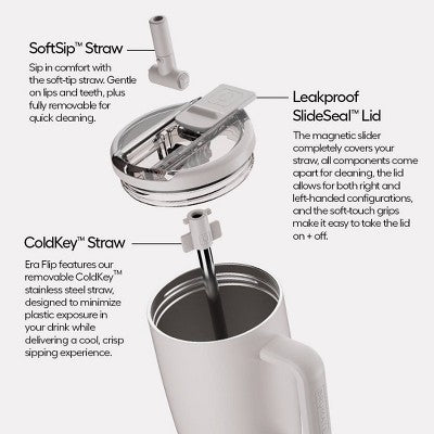 BruMate 30 fl oz Stainless Steel Era Flip Straw Tumbler - Prickly Pear