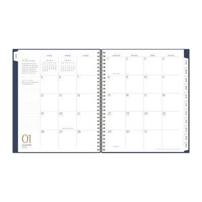 Marie Kondo for Blue Sky 2025 Monthly Planner 10.14"x8.15" Wirebound Hana Navy: Adult Agenda, Stationery, Tabs