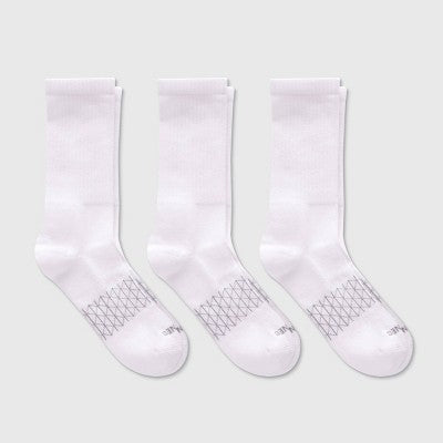 Hanes Men's 3pk Absolute Active Cushioned Crew Socks - White 6-12