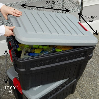 Rubbermaid 24gal Action Packer Tote Black (LOCAL PICKUP ONLY)