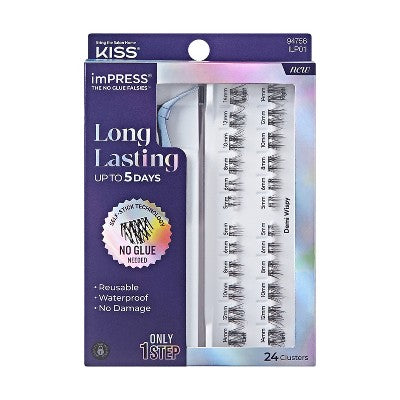 KISS Products imPRESS Long Lasting Press-On Self Adhesive False Eyelashes - Demi Wispy - 25ct