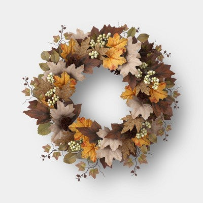 24" Mixed Fall Wreath - Threshold: Fall (LOCAL PICKUP ONLY)