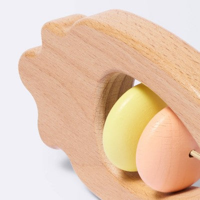 Wooden Baby Rattle - Easter Carrot - Cloud Island