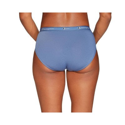 Champion Women's 5pk Cotton Stretch Iconic Essentials Hipster Underwear - L