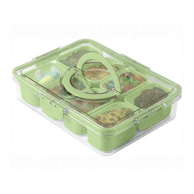 Cook With Color Sparkle with Lid Snack Box Food Storage Container Green