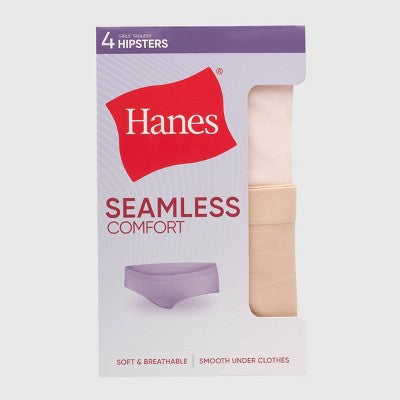 Hanes Girls' 4pk Seamless Hipster - Colors May Vary S