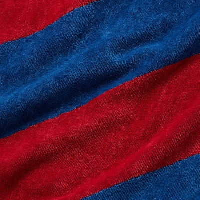 36"x72" Reversible Diagonal Striped Oversized Beach Towel Blue/Red - Room Essentials