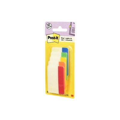 Post-it 30ct 2" Filing Tabs - 5 Assorted Colors