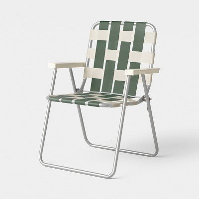 Webstrap Folding Chair Green - Room Essentials (LOCAL PICKUP ONLY)