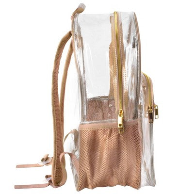 Summit Ridge Clear 18" Backpack with Patch & Printed Straps - Tan