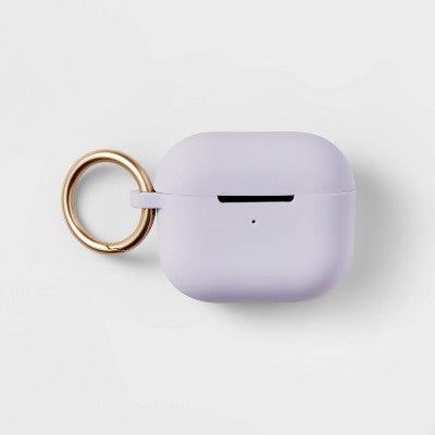 Apple AirPods (3rd Generation) Silicone Case with Clip - heyday Purple