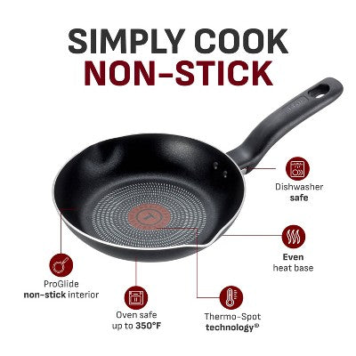 T-Fal Simply Cook 8" Nonstick Fry Pan Black
