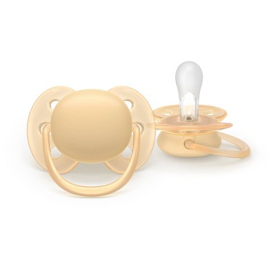 Philips Avent Ultra Soft Pacifiers 6-18m - Beige/Green - 2pk
