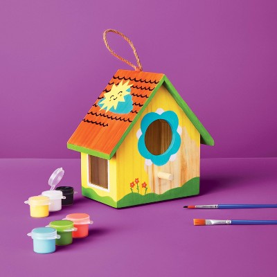Wood Birdhouse Painting Craft Kit - Mondo Llama