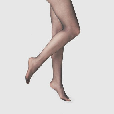 Women's 20D Sheer High-Waisted Control Top Tights - A New Day Black L/XL