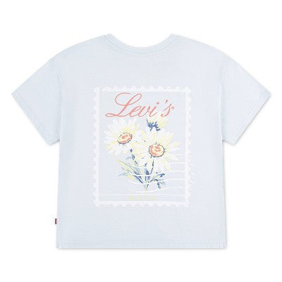 Levi's Girls' Oversized 'Daisy' Graphic T-Shirt - Light Blue L