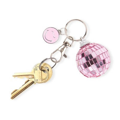 Yoobi SmileyWorld Keychain Pink Smiley Disco Ball, School Supplies
