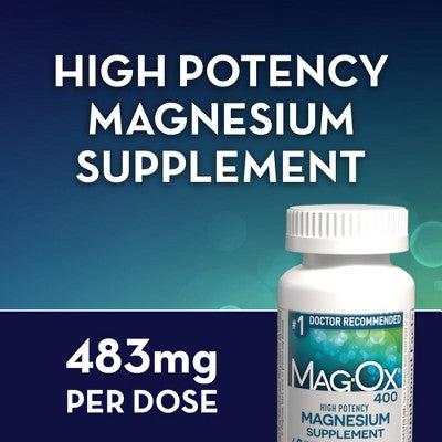 Mag-Ox 400mg Magnesium Oxide Supplement Tablets - 120ct