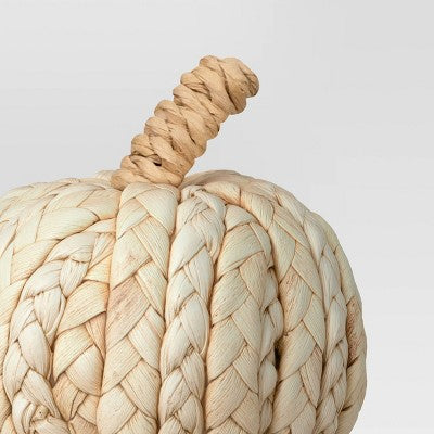 Small Woven Pumpkin Light Pumpkin Figurines - Threshold