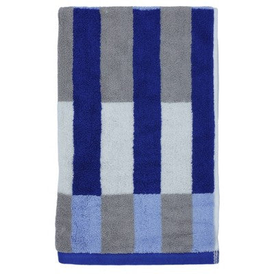 6pc Bath Towel Set Blue/Gray/White Striped - Kapoor Home