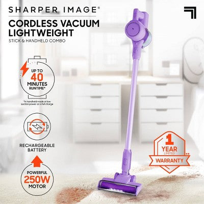Sharper Image 2-in-1 Brushed Motor Cordless Stick and Handheld Vacuum Purple (LOCAL PICKUP ONLY)