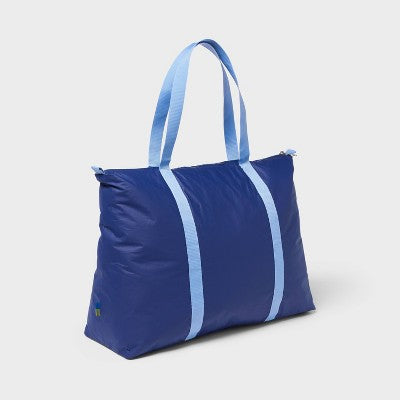14" Americana Packable Tote Bag - Open Story Blue
