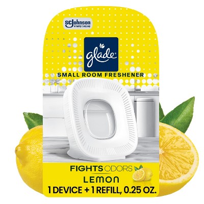 Glade SmallRoom FreshenerStarter Kit forBathrooms&Small Spaces - Lemon - 0.25oz: Non-Powered Oil