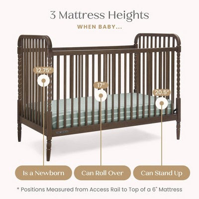 Delta Children Serena 4-in-1 Convertible Crib - Teak Brown (LOCAL PICKUP ONLY)