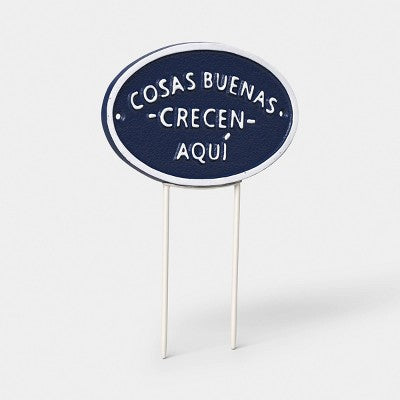 Metal "Cosas Buenas" Garden Sign - Threshold