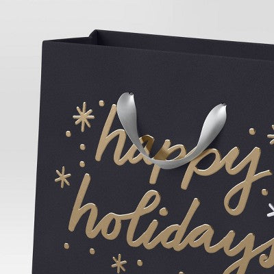 2ct Mini Gift Bag Christmas Gift Card Holder 'Happy Holidays'/Striped - Wondershop