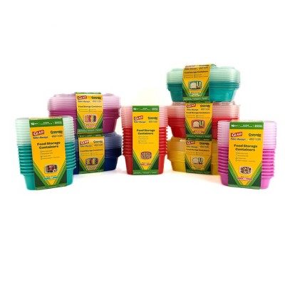 Glad Take-Aways Crayola Retired Colors 28oz/7pk Rectangle Food Storage Containers - Dandelion