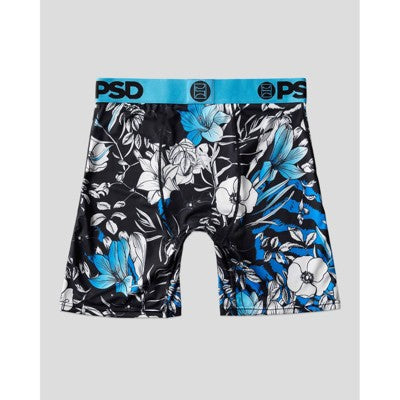PSD Men's Rose Floral Print Briefs - Blue S