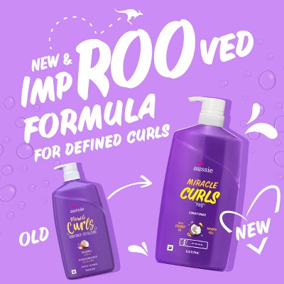 Aussie Miracle Curls with Coconut and Jojoba Oil Paraben-Free Conditioner - 26.2 fl oz