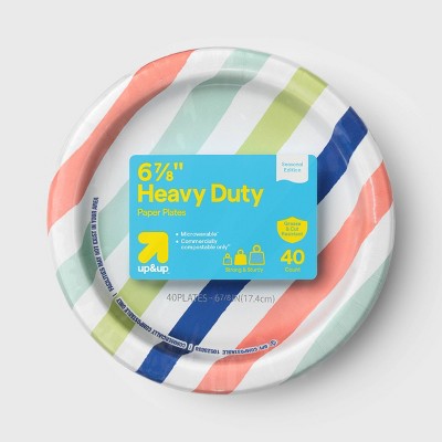 Disposable Plates 7" - Colorful Stripes - 40ct - up&up