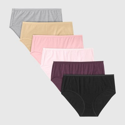 Hanes Women's 6pk Cotton Strech Modern Briefs - Assorted Color XL