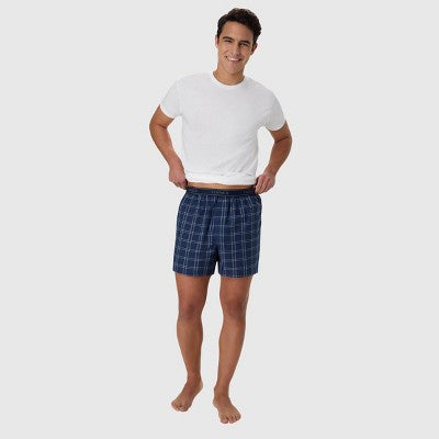 Hanes Men's Woven 5pk Boxer Shorts - Blue S