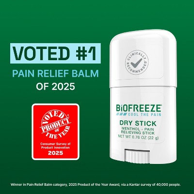 Biofreeze Dry Joint and Muscle Pain Relievers Solid Stick - 0.76oz