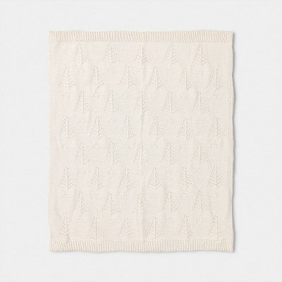 Tree Knit Throw Blanket Ivory - Threshold