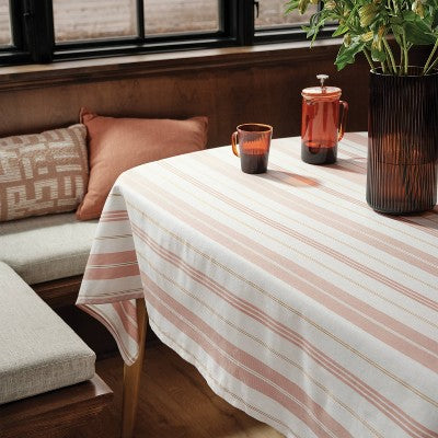 104"x60" Warm Striped Tablecloth - Threshold