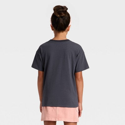 Girls' Shine Oversized Graphic T-Shirt - Cat & Jack Gray L