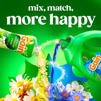 Gain Waterfall Delight Plus Liquid Laundry Detergents 75 Loads - 99oz: Cold Water Detergent, Spill-Resistant Lid