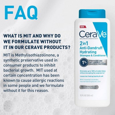CeraVe Anti-Dandruff 2-in-1 Shampoo & Conditioner - 12 fl oz