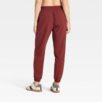 Women's Active Light Mid-Rise Joggers - All In Motion Maroon L