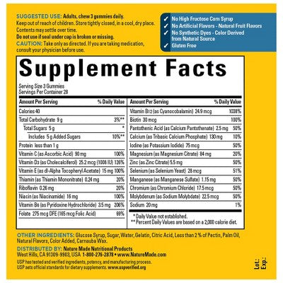 Nature Made Advanced Multivitamin 50+ for Him Gummies - 84ct