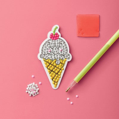 6ct Food Gem Art Sticker Craft Kit- Mondo Llama
